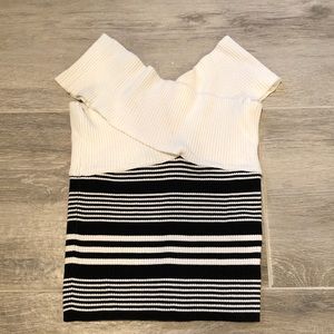 NWOT Zara crop knit striped sweater top